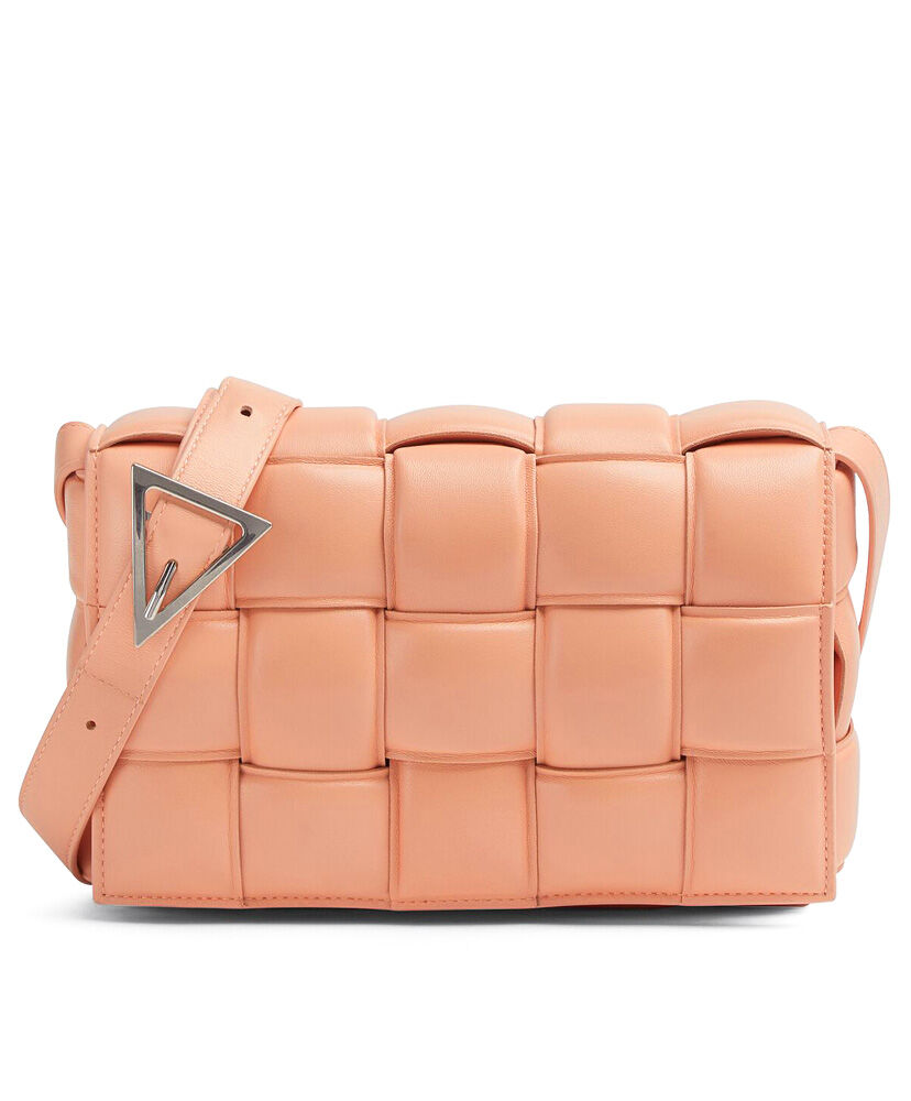 Bottega Veneta Padded Cassette Crossbody Bag Lambskin Pink